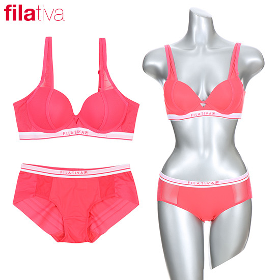 Áo lót Filativa màu hồng neon phối ren lưới size 85A