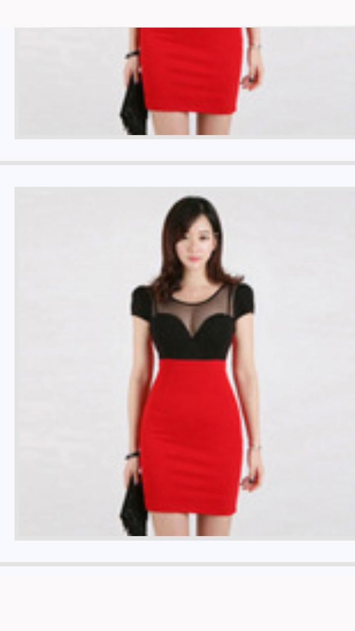 Đầm thun màu đỏ đen size XL