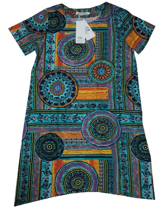 Đầm vải xô form suông in họa tiết số 1 size 2XL